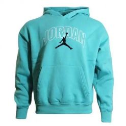 Bluza sportowa męska Nike Air Jordan. Niebieskie bluzy sportowe męskie Nike, bez wzorów, klasyczne, bez kołnierzyka, bez ramiączek. Za 514.00 zł.