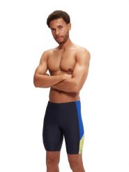 Speedo Kąpielówki "Eco Dive" w kolorze granatowo-żółto-błękitnym rozmiar: 6. Niebieskie kąpielówki męskie Speedo, bez wzorów, z materiału. Za 114.95 zł.