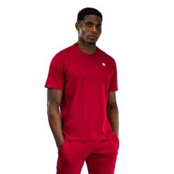 Koszulka męska Venum Silent Power T-Shirt. Czerwone t-shirty męskie VENUM, l, bez wzorów, bez kołnierzyka. Za 169.99 zł.