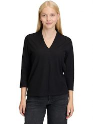 BETTY & CO Bluzka w kolorze czarnym rozmiar: S. Czarne bluzki damskie Betty & Co., s, bez wzorów, bez kołnierzyka, bez ramiączek. Za 114.95 zł.