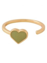 Design Letters Pozłacany pierścionek "Heart" rozmiar: onesize. Żółte pierścionki damskie Design Letters, pozłacane. Za 130.99 zł.