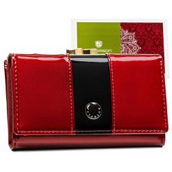 Portfel damski Peterson PTN PH23-3-SH czerwony. Czerwone portfele damskie Peterson, bez wzorów, ze skóry. Za 159.99 zł.