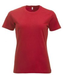 Clique New Classic-T Women – Klasyczny T-shirt z ringspun bawełny. Czerwone t-shirty damskie CLIQUE, xs, bez wzorów, z bawełny, bez kołnierzyka. Za 102.61 zł.