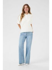 Kaffe Koszulka polo w kolorze kremowym rozmiar: M. Brązowe bluzki damskie Kaffe, m, bez wzorów, bez kołnierzyka, bez ramiączek. Za 87.19 zł.