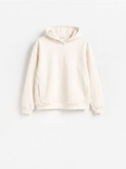 Bluza z kaputrem - złamana biel. Bluzy bez kaptura męskie Reserved, l, z dzianiny. Za 139.99 zł.
