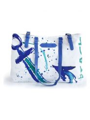 Anemoss Torba plażowa "Anchor" w kolorze biało-niebieskim - 27,9 x 50,8 cm rozmiar: onesize. Białe torebki klasyczne damskie Anemoss, bez wzorów, z materiału, bez dodatków. Za 96.14 zł.