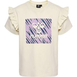 Koszulka dla dziewczynki Hummel Flowy Fuffle. Białe koszulki dziewczęce HUMMEL, bez wzorów, bez ramiączek. Za 158.50 zł.