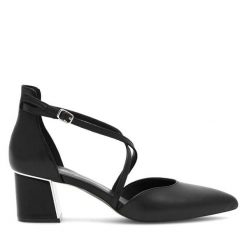 Czółenka Lasocki. Czarne czółenka damskie Lasocki, bez wzorów, bez obcasa. Za 249.99 zł.