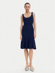 Silvian Heach Sukienka dzianinowa GPP25016VE Granatowy Regular Fit. Niebieskie sukienki damskie Silvian Heach, xl, bez wzorów, z dzianiny, bez kołnierzyka, bez ramiączek. Za 649.99 zł.