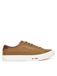 Tommy Hilfiger Tenisówki Hi Vulc Street Canvas FM0FM05515 Brązowy. Brązowe trampki i tenisówki męskie Tommy Hilfiger, bez wzorów, z materiału, bez zapięcia. Za 229.99 zł.
