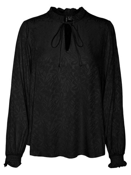 Vero Moda Bluzka w kolorze czarnym rozmiar: XS. Czarne bluzki damskie Vero Moda, xs, bez wzorów, bez kołnierzyka, bez ramiączek. Za 48.28 zł.