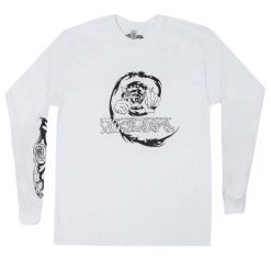 Koszulka z długim rękawem Mesmer Spikey Spiral. Białe bluzki damskie MESMER, bez wzorów, sportowe, bez kołnierzyka, bez ramiączek. Za 201.00 zł.