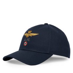 Czapka z daszkiem Aeronautica Militare. Niebieskie czapki męskie AERONAUTICA MILITARE, bez wzorów. Za 189.99 zł.