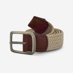 Pasek do spodni do golfa pleciony. Niebieskie paski męskie INESIS, bez wzorów, z elastanu, eleganckie. Za 39.99 zł.