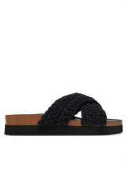 DeeZee Klapki MXCR-211 Czarny. Czarne klapki damskie DeeZee, bez wzorów, z materiału, bez obcasa. Za 149.99 zł.