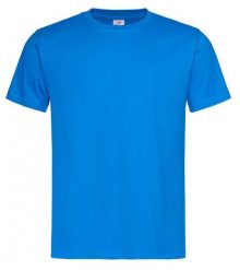 Błękitny Bawełniany T-Shirt Męski Bez Nadruku -STEDMAN- Koszulka, Krótki Rękaw, Basic, U-neck. Niebieskie t-shirty męskie Stedman, l, bez wzorów, z bawełny, bez kołnierzyka. Za 45.00 zł.
