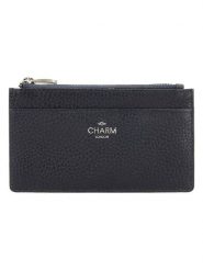 Charm Skórzany portfel w kolorze granatowym - 13,5 x 7,5 x 1 cm rozmiar: onesize. Niebieskie portfele damskie Charm, bez wzorów, z materiału. Za 39.99 zł.