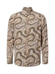 Drykorn koszula casual - Ramis Mężczyźni Modern Fit wiskoza brązowy, S. Brązowe koszule męskie Drykorn, m, bez wzorów, z wiskozy, bez kołnierzyka, bez ramiączek. Za 599.95 zł.