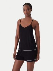 KARL LAGERFELD Piżama B1W45011 Czarny Regular Fit. Czarne piżamy damskie Karl Lagerfeld, s, bez wzorów, z wiskozy, bez ramiączek. Za 529.99 zł.