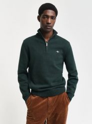 Gant sweter bez rękawów z dzianiny Mężczyźni Bawełna zielony, M. Zielone swetry męskie Gant, m, bez wzorów, z bawełny, bez kołnierzyka. Za 699.95 zł.