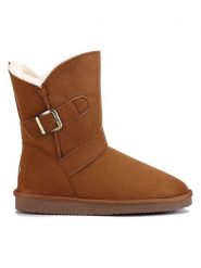 ISLAND BOOT Botki zimowe "Eveline" w kolorze jasnobrązowym rozmiar: 36. Brązowe botki damskie Island Boot, na zimę, z materiału, bez obcasa, na platformie, bez zapięcia. Za 156.98 zł.