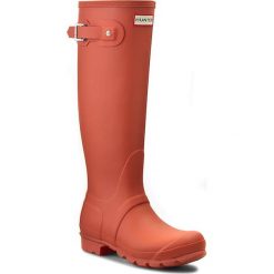 Kalosze HUNTER - Womens Org Tall WFT1000RMA Sunset W23499. Brązowe kalosze damskie Hunter, bez wzorów, z kauczuku. W wyprzedaży za 239.00 zł.