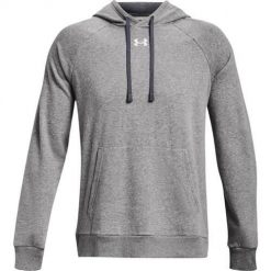 Bluza sportowa męska Under Armour Rival. Białe bluzy bez kaptura męskie Under Armour, bez wzorów, z bawełny, sportowe, bez kołnierzyka, bez ramiączek. Za 349.99 zł.