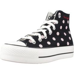 Buty CONVERSE CHUCK TAYLOR ALL STAR LIFT PLATFORM POLKA DOTS Czarny. Czarne buty sportowe na co dzień damskie Converse, bez wzorów, z tkaniny. Za 388.99 zł.