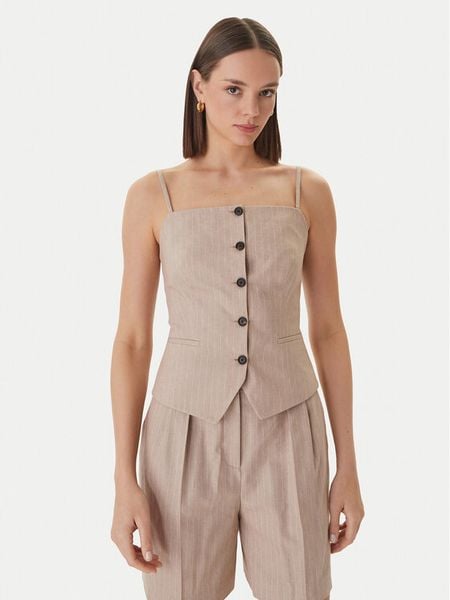 HUGO Szorty materiałowe Hamonu 50559853 Beżowy Relaxed Fit. Brązowe szorty damskie Hugo, bez wzorów, z bawełny. Za 669.99 zł.