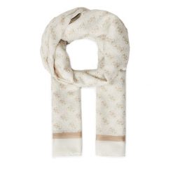Szal Guess. Brązowe szaliki i kominy damskie Guess, z aplikacjami. Za 199.99 zł.