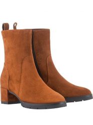 Högl Skórzane botki "Diana" w kolorze jasnobrązowym rozmiar: 40. Brązowe botki damskie HÖGL, eleganckie, bez obcasa, bez zapięcia. Za 426.40 zł.