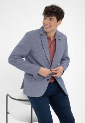 Marynarka bawełniana jednorzędowa JB-TENDER. Niebieskie marynarki męskie Volcano, bez wzorów, z bawełny. Za 349.99 zł.