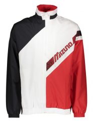 Mizuno Kurtka sportowa "Track" w kolorze czerwono-czarno-białym rozmiar: L. Białe kurtki outdoor męskie Mizuno, l, bez wzorów, bez kaptura. Za 149.31 zł.
