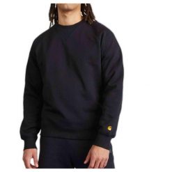 Bluza z kapturem Carhartt czarna bawełniana. Czarne bluzy sportowe męskie Carhartt, bez wzorów, z bawełny, eleganckie, bez kołnierzyka, bez ramiączek. Za 348.25 zł.