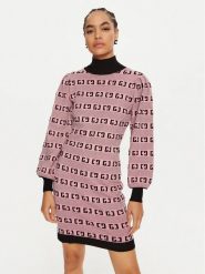 Gaudi Sukienka dzianinowa 421BD13005 Różowy Loose Fit. Czerwone sukienki damskie GAUDI, xl, bez wzorów, z dzianiny, bez kołnierzyka, bez ramiączek. Za 659.99 zł.