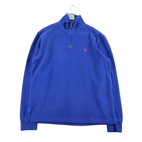 Second life - Polo Ralph Lauren męski sweter półgolf rozpinany - Jak nowy. Fioletowe kardigany męskie Ralph Lauren, l, bez wzorów, eleganckie, bez kołnierzyka. Za 255.56 zł.