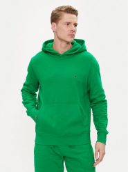 Tommy Hilfiger Bluza Flag Logo MW0MW34266 Zielony Regular Fit. Zielone bluzy bez kaptura męskie Tommy Hilfiger, m, z bawełny. Za 469.99 zł.