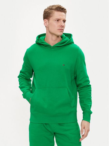 Tommy Hilfiger Bluza Flag Logo MW0MW34266 Zielony Regular Fit. Zielone bluzy bez kaptura męskie Tommy Hilfiger, m, z bawełny. Za 249.99 zł.