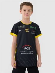 4F Koszulka meczowa replika wyjazdowa z sezonu 2024/25 dziecięca 4F x PGE GiEK Skra Bełchatów - multikolor 98/104. Koszulki dziewczęce 4f, bez wzorów, z dzianiny, bez ramiączek. Za 139.99 zł.
