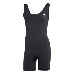 Krótki kombinezon damski adidas Optime Essentials. Czarne kombinezony damskie Adidas, xl, bez wzorów, z materiału, sportowe, bez kołnierzyka, bez ramiączek, krótkie. Za 254.35 zł.