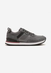 Szare Buty Sportowe Sneakersy na Podeszwie z Tłoczeniami Elanoveia. Szare buty sportowe na co dzień męskie Born2be, z jeansu, bez zapięcia. Za 169.99 zł.