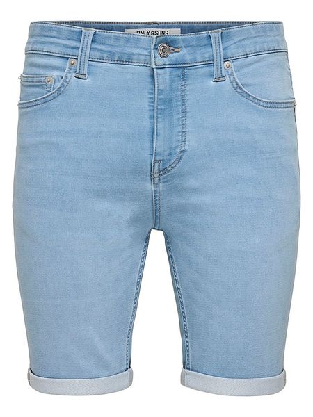 ONLY & SONS Szorty dżinsowe "Onsply" w kolorze błękitnym rozmiar: XL. Niebieskie szorty męskie Only & Sons, z jeansu, bez kołnierzyka. Za 105.38 zł.