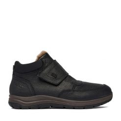 Botki Rieker. Czarne buty zimowe męskie Rieker, bez zapięcia. Za 459.99 zł.