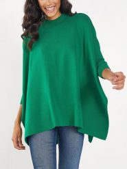 LA Angels Sweter w kolorze zielonym rozmiar: S. Zielone golfy damskie LA Angels, s, bez wzorów, bez ramiączek. Za 113.99 zł.