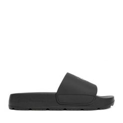 Klapki Juicy Couture. Czarne klapki damskie Juicy Couture, bez wzorów, bez obcasa. Za 99.99 zł.