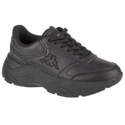 Buty sportowe damskie Kappa BRANJA. Czarne buty sportowe na co dzień damskie Kappa, bez wzorów, z gumy, trekkingowe. Za 159.99 zł.