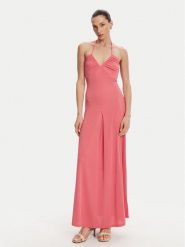 Silvian Heach Sukienka letnia Madev GPP25330VE Różowy Slim Fit. Czerwone sukienki damskie Silvian Heach, na lato, bez wzorów, z syntetyku, bez kołnierzyka, bez ramiączek. Za 589.99 zł.