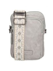 Beagles Torebka "Malaga" w kolorze szarym na telefon - 12 x 19 x 2 cm rozmiar: onesize. Szare torebki klasyczne damskie Beagles, bez wzorów, z materiału, małe, bez dodatków. Za 73.99 zł.