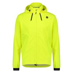 Męska kurtka rowerowa przeciwdeszczowa Commuter Hi-vis żółta. Żółte kurtki treningowe męskie Agu, m, bez wzorów, z materiału, rowerowe. Za 621.25 zł.