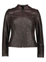 Bugatti Skórzana kurtka w kolorze brązowym rozmiar: 36. Brązowe kurtki damskie Bugatti, bez wzorów, ze skóry, bez kaptura. Za 695.99 zł.